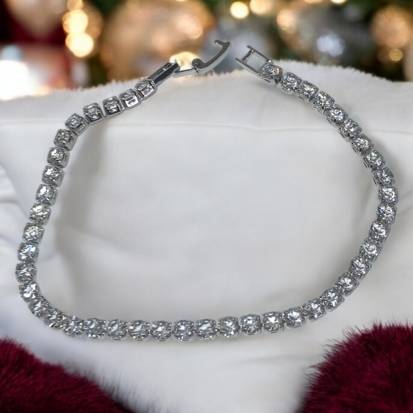 Jewelry - 925 Sterling Silver CZ Diamond Tennis Bracelet